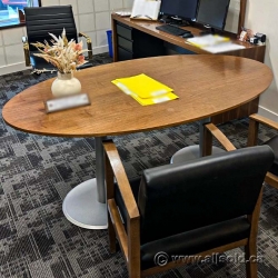 71" x 42" Teknion Solutions Solitaire Series Oval Meeting Table