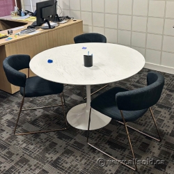 Pale Blonde Round Office Table 48"