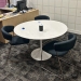 Pale Blonde Round Office Table 48"