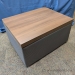 Artopex Downtown Grey Soft Lounge Square Table w/ Chestnut Top