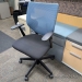 Keilhauer Simple Light Blue Mesh Back Meeting Task Chair w/ Arms