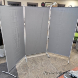 Set of 3 Free Standing Fabric Panels Room Dividers