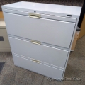 Boulevard Beige 3 Drawer Lateral File Cabinet, Locking