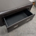 Leather Footrest Storage Ottoman w/ Drawer
