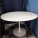 White Nuevo Cal Round Dining Meeting Table