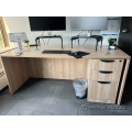 Blonde Straight Office Desk w/ Drawer Storage 71" x 30"