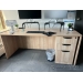 Blonde Straight Office Desk w/ Drawer Storage 71" x 30"