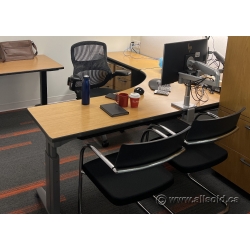 Knoll Cherry L Suite Office Desk