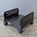 Black Metal Rolling CPU Stand w/ Adjustable Sizers