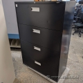 Prosource Black 4 Drawer Lateral File Cabinet, Locking