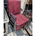 Red Stacking Side Guest Chair with Chrome Frame