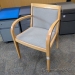 Light Maple Wood Guest Chair w/ Grey Fabric