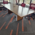 107x48 Medium Maple Boardroom Conference Table w/o Power