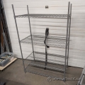 Stainless Steel Wire Racking Shelving Unit w/ Adjustable Shelves