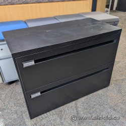 Kimball Office Black 2 Drawer Lateral File Cabinet Kimball Office Black 2 Drawer Lateral File Cabinet