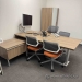 Steelcase Ashwood Oak T-Suite Desk System w/ Cabinet