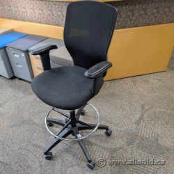 Teknion T-3 Black Mesh Back Office Rolling Stool