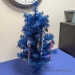 Blue Mini Christmas Tree w/ Ornaments, 2 Foot Tall