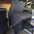 Black Allseating Inertia Mesh Back Stacking Office Guest Chair