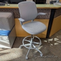 Grey Steelcase Cobi Drafting Stool Chair w/ Mesh Back Grey Steelcase Cobi Drafting Stool Chair w/ Mesh Back