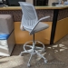 Grey Steelcase Cobi Drafting Stool Chair w/ Mesh Back