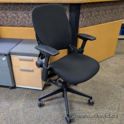 Black Steelcase Leap V2 Adjustable Ergonomic Task Chair