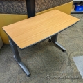 Knoll Light Cherry Height Adjustable Run-Off Desk 42" x 23" Knoll Light Cherry Height Adjustable Run-Off Desk 42" x 23"