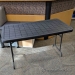 Black Height Adjustable Folding Table w/ Metal Frame 48" x 24"