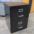 Black Metal Legal 2 Drawer Vertical Pedestal File Cabinet