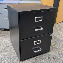 Black Metal Legal 2 Drawer Vertical Pedestal File Cabinet