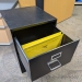 Black Metal Legal 2 Drawer Vertical Pedestal File Cabinet
