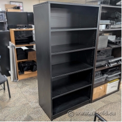 Black Deep Bookshelf Bookcase w/ Adjustable Shelves 36x20.5x72