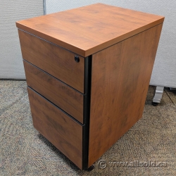 Autumn Maple 3 Drawer Under Desk Pedestal File Cabinet