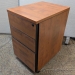 Autumn Maple 3 Drawer Under Desk Pedestal File Cabinet