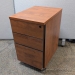 Autumn Maple 3 Drawer Under Desk Pedestal File Cabinet
