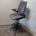 Grey Steelcase Gesture Drafting Stool Chair w/ Black Frame
