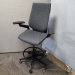Grey Steelcase Gesture Drafting Stool Chair w/ Black Frame
