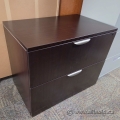Espresso 2 Drawer Wood Lateral File Cabinet