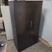 Steelcase Espresso & Black 2 Door Storage Cabinet 36 x 19 x 65.5