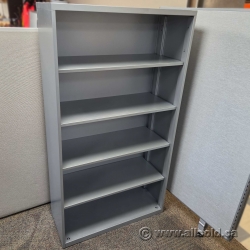 Teknion Metal 5 Shelf Bookshelf Bookcase w/ Adjustable Shelves Teknion Metal 5 Shelf Bookshelf Bookcase w/ Adjustable Shelves