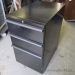 Hon Black 3 Drawer Pedestal File Cabinet