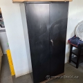 Prosource Black 2 Door Storage Cabinet 36" x 18" x 72.5"
