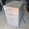 Steelcase Grey 3 Drawer Pedestal File Cabinet