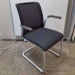 Steelcase Reply Black and Silver Guest Chair w/ Mesh Back
