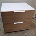 Teknion White & Medium Maple 2 Drawer Lateral File Cabinet