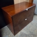 Mahogany 2 Drawer Lateral File Cabinet, Locking
