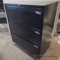 Black 3 Drawer Lateral File Cabinet 36 x 18.5 x 40