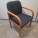 Black Office Side Guest Chair w/ Wood Frame