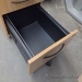 Maple Blonde 2 Drawer Rolling Under Desk Pedestal Cabinet