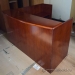 Dark Cherry L Suite Office Reception Desk w/ Transaction Counter